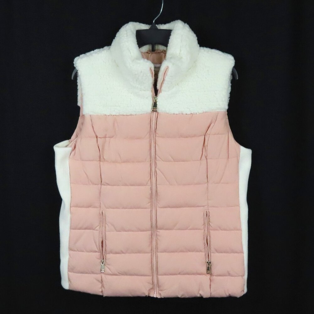 Calvin Klein Polyester Pink and White Vest Sz. L